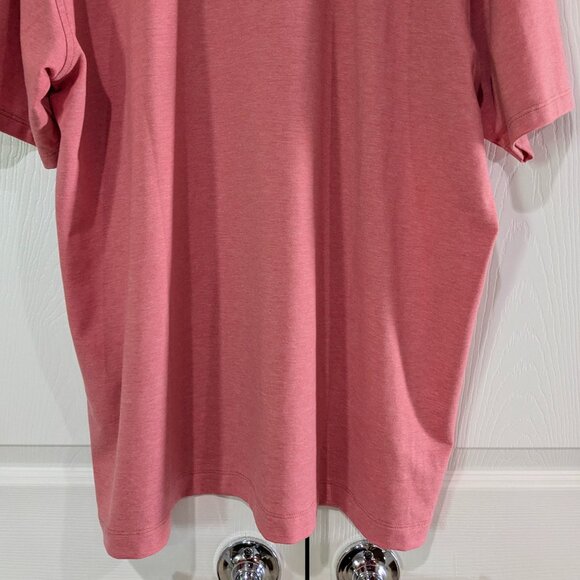 D.Stewart x Orvis Men's Polo Shirt, Salmon Pink, Size XL, Short Sleeve, Stretch - Picture 9 of 14